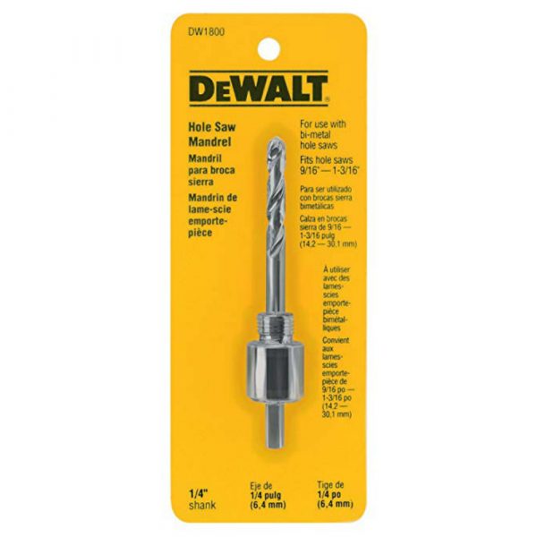 MANDRIL PARA SIERRA COPA 1/4 DE 9/16 DEWALT