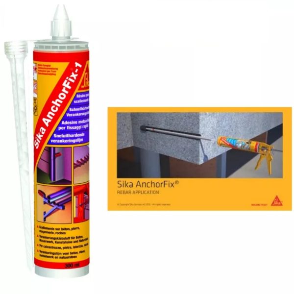 SIKA ANCHORFIX – ADHESIVO DE CURADO RAPIDO PARA ANCLAJES QUIMICOS – 1 CARTUCHO SIKA