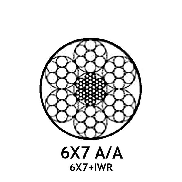 Cable 6X7 - Alma de acero - Semi-rigido - Induferro