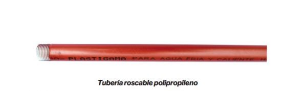 Tubería roscable polipropileno