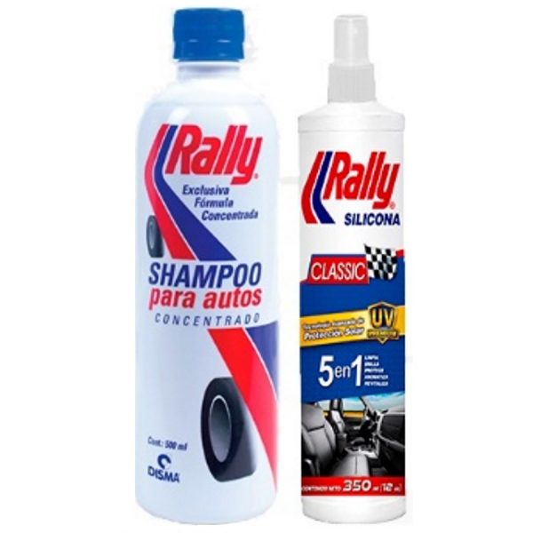 KIT SILICÓN UV + SHAMPOO RALLY