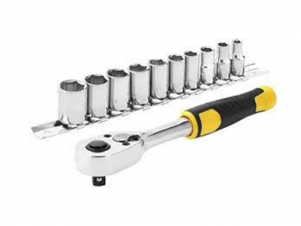 JUEGO DE TRINQUETE 1/4” STANLEY 11pzs