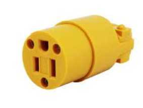 CONECTOR POLARIZADO VINYL 3 PATAS AMARILLO – BRILLUX