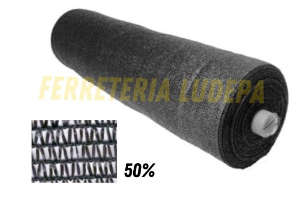 MALLA SARAN 50% NEGRO 4.20 X 100M