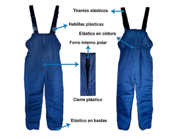 TRAJE TERMICO -40°C LONA AZUL MARINO JEMEL  TALLA L (CERTIFICADO)