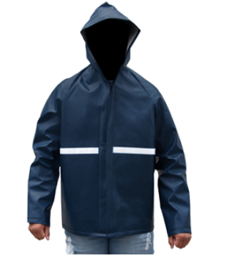 CHAQUETA IMPERMEABLE PVC A LA CADERA CON CINTA REFLECTIVA – PROTECZIONA