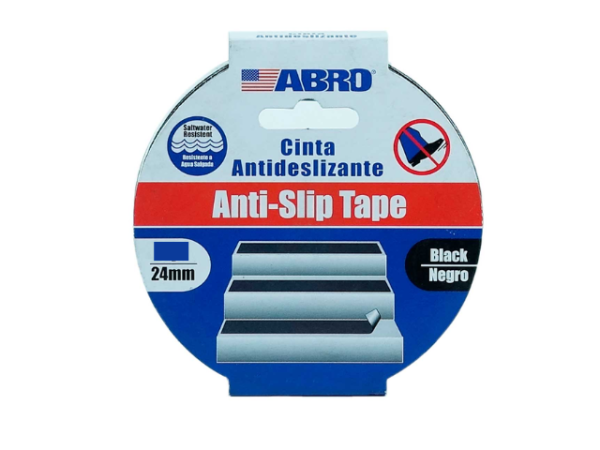 CINTA ANTIDESLIZANTE 24MM X 5 YARDAS NEGRA ABRO