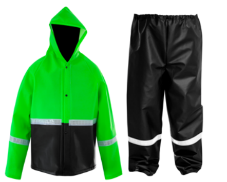 CONJUNTO IMPERMEABLE PVC BICOLOR CON CINTA REFLECTIVA – PROTECZIONA
