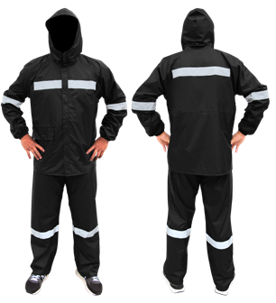 CONJUNTO TELA IMPERMEABLE CON CINTA REFLECTIVA – PROTECZIONA