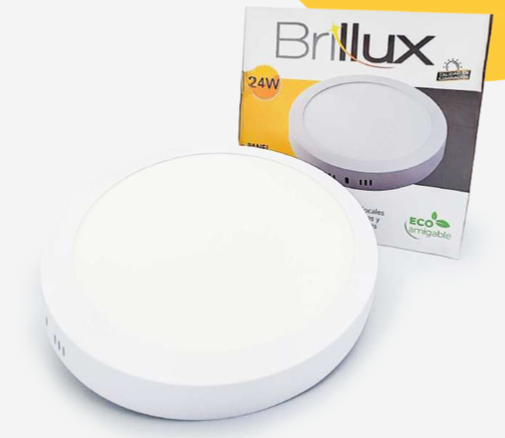 PANEL LED REDONDO SOBREPUESTO LUZ CÁLIDA – BRILLUX