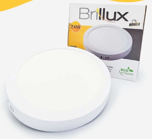PANEL LED REDONDO SOBREPUESTO LUZ FRÍA – BRILLUX