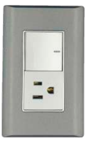 INTERRUPTOR+TOMACORRIENTE POLARIZADO NOVO PLUS – BRILLUX