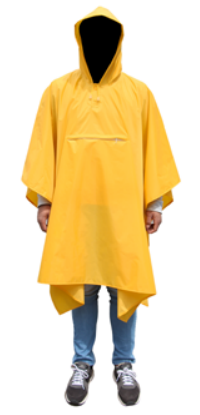 PONCHO TELA IMPERMEABLE CON BOLSILLO AUTOGUARDABLE – PROTECZIONA