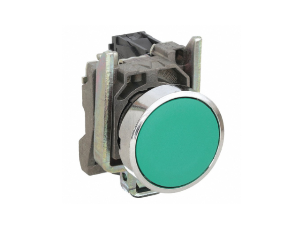 PULSADOR 22MM MET SIMPLE T/DB VERDE AL R(CGC-XB4-BL31) 240V