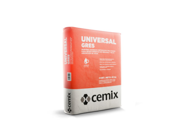 MORTERO ADHESIVO UNIVERSAL GRES 25KG CEMIX