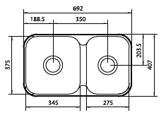 CUBETA RECTANGULAR DOBLE 2C